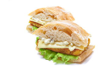 burger with fish fillet