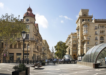 Fototapeta na wymiar Nizami (Market ) street. Baku. Azerbaijan 