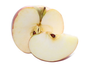   Apple slices isolated on white