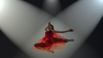 Female dancer in jump