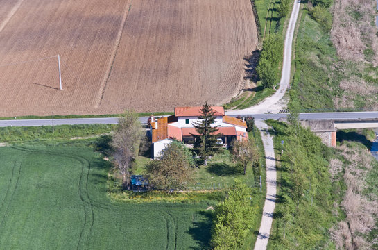 Farmhouses in the countryside of Castiglion Fiorentino, Tuscany - Italy