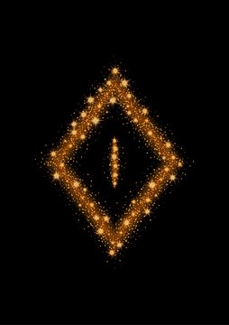 glittering stars and trail of sparkling particles
