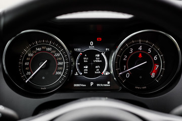 Modern style car dashboard.