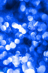 Colorful blue abstract background with bokeh.