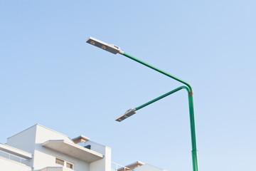 Fototapeta na wymiar energy-saving, street lights, LED lighting, lamps, light bulbs, street lights