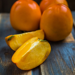 Late Autumn Orange Harvest Fruits and Vegetable