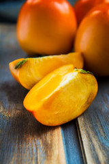 Late Autumn Orange Harvest Fruits and Vegetable