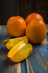 Naklejka na ściany i meble Late Autumn Orange Harvest Fruits and Vegetable