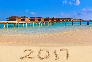 Numbers 2017 on beach