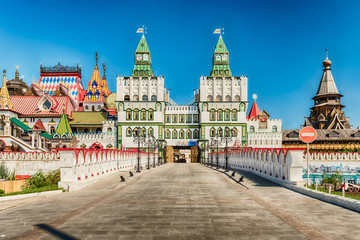 The iconic complex Izmailovskiy Kremlin in Moscow, Russia