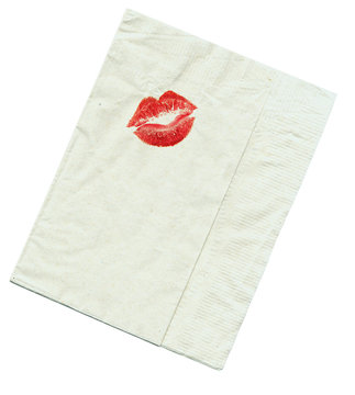 Kiss on a napkin