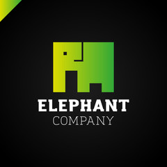Elephant Emblem for Your Business. Company logo design.