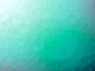 Fototapeta premium Green teal abstract gradient polygon shaped background