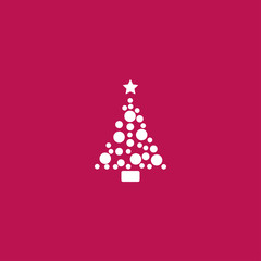 Christmas tree, spruce icon vector illustration