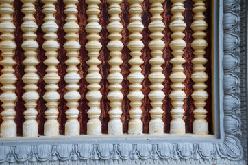 Naklejka premium Window of The royal palace in Phnom Penh, Cambodia.