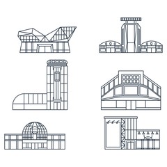 Obraz premium Shopping center facade lines