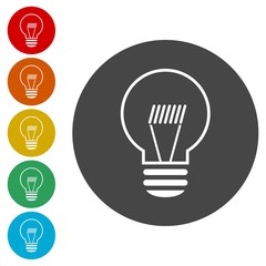 Lightbulb icons set 