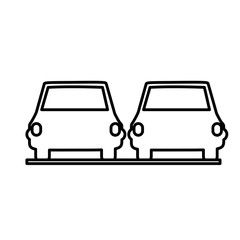 car road sign icon. Street information warning and guide theme. Isolated design. Vector illustration