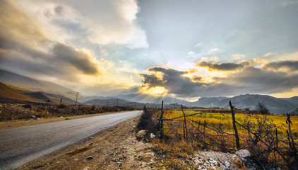Obraz premium Mountains and clouds 