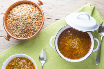 Soup of quinoa