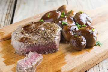 Beef and mushrooms