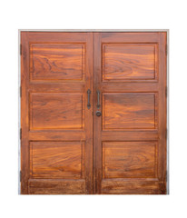 old wood door isolated