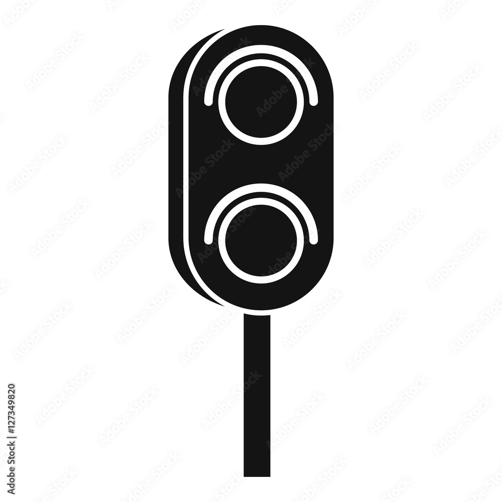 Poster semaphore trafficlight icon. simple illustration of semaphore vector icon for web design