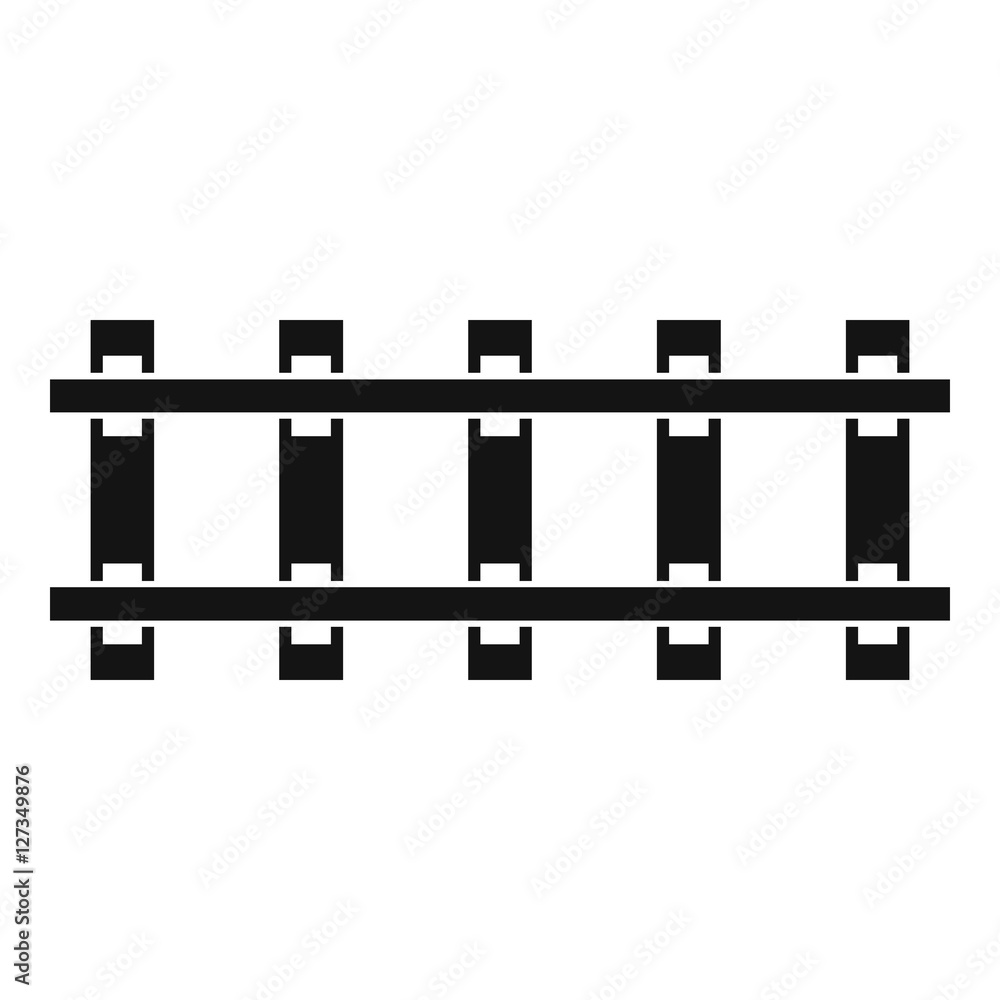 Poster railway icon. simple illustration of railway vector icon for web design