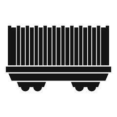 Cargo wagon icon. Simple illustration of cargo wagon vector icon for web design