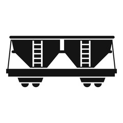 Freight railroad car icon. Simple illustration of freight railroad car vector icon for web design