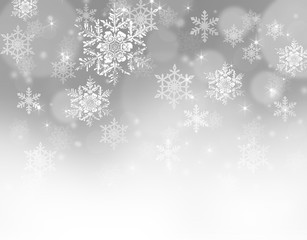 クリスマス　雪の結晶　ツリー