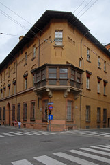 Italy, Bologna old building in Azeglio street.
