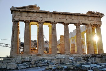 The Ancient Acropolis in Athens, Greece