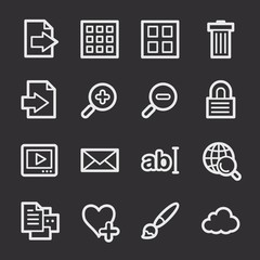 Image viewer web icons set