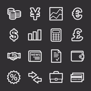 Finance web icons set