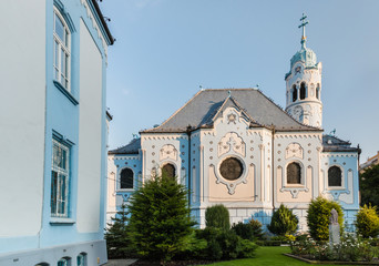 Blue Church in Bratislava, Slovakia - obrazy, fototapety, plakaty