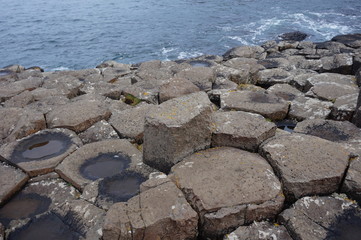 The Giants Causeway rocks in Northern Ireland