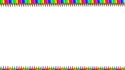 Fototapeta premium 3d rendering of colorful pens with nice background color