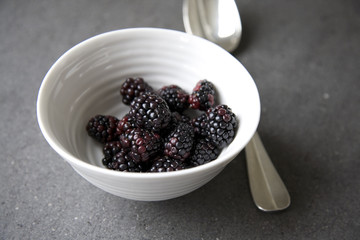 Blackberry White Ceramic Bowl