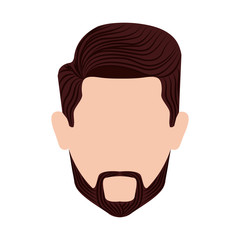 Man head icon. Male avatar person human and people theme. Isolated design. Vector illustration