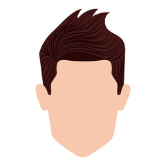 Man head icon. Male avatar person human and people theme. Isolated design. Vector illustration