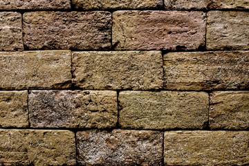 Wall made from Red solid bricks