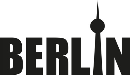 Naklejka premium Berlin with television tower