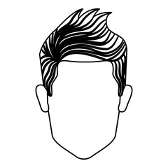 Man head icon. Male avatar person human and people theme. Isolated design. Vector illustration