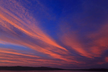 Fototapeta na wymiar Port McNeill Blue Sunset