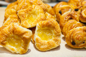 Food was prepared for the wedding dinner..