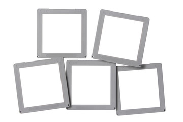 medium format slide frames isolated on white background