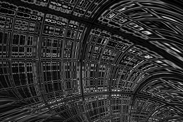 Abstract technology grid - digitally generated image