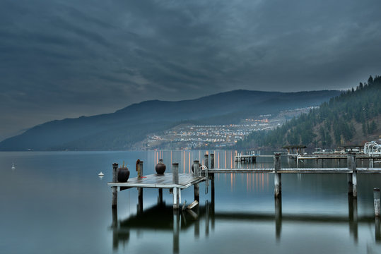 Moody lakeshore