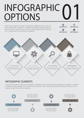 Business infographic template set. Vector illustration.